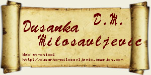 Dušanka Milosavljević vizit kartica